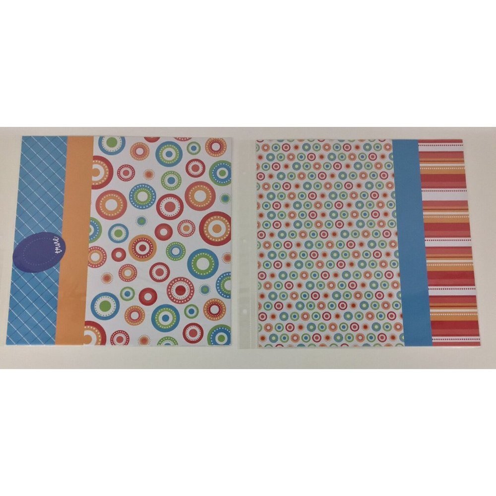 Scrapbook Lot Pages Bright Colors Family Kids Cut Outs 12x12 Paper Makes 16 Page - Picture 6 of 13